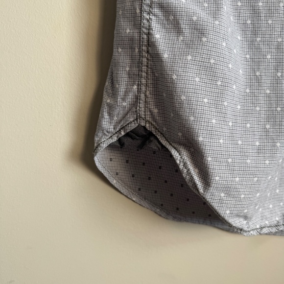 Thread & Cloth Mens Long Sleeve Mini Check Button Up Shirt Gray Y2K VTG Size Med - Picture 4 of 15